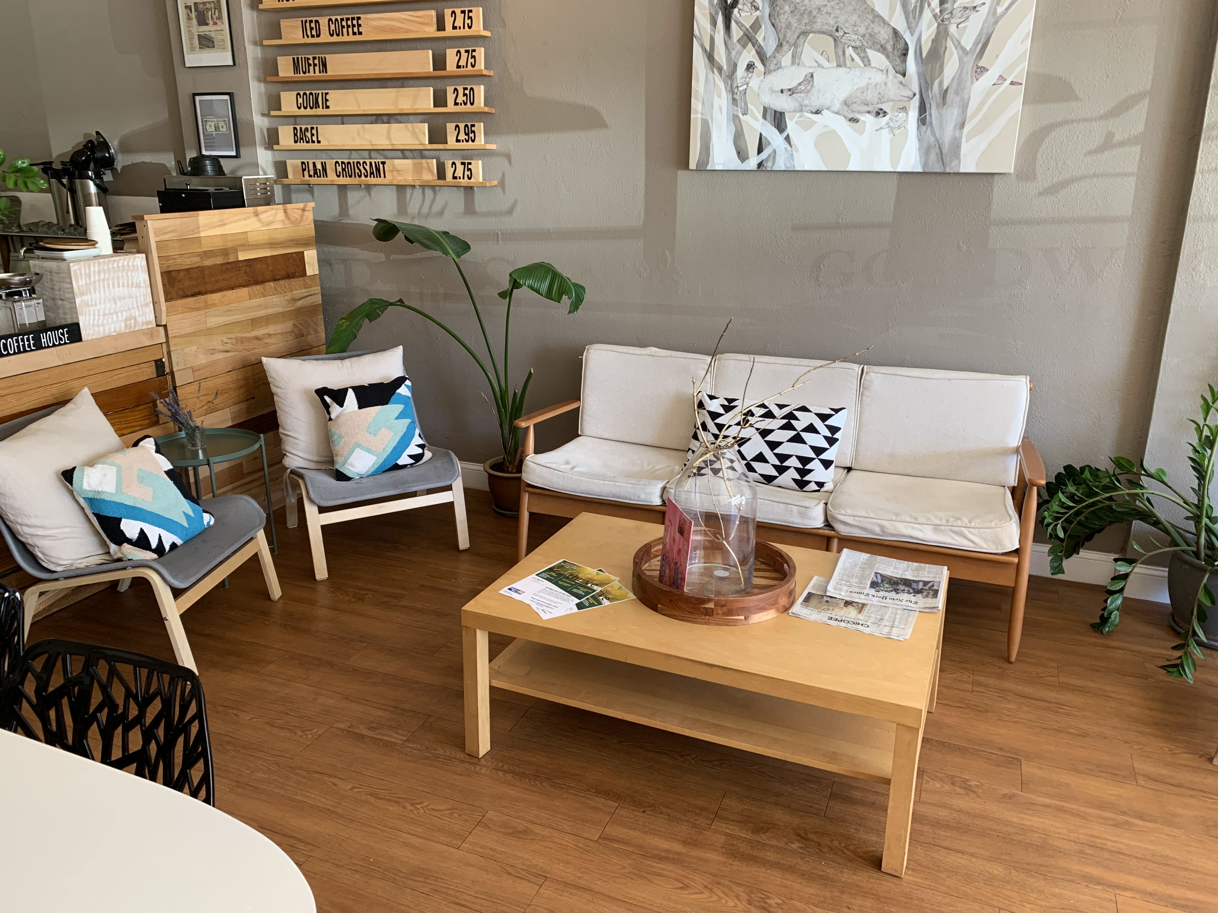 Couch with coffee table